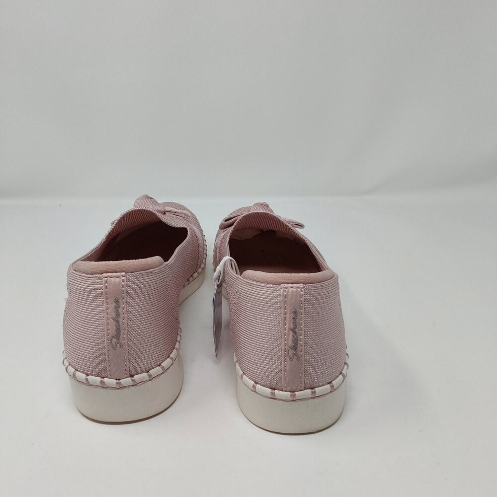 Skechers Sepulveda 2.0 Velvet Sky Blush Knit Loafers Womens 11 Vegan Bow - Picture 3 of 16